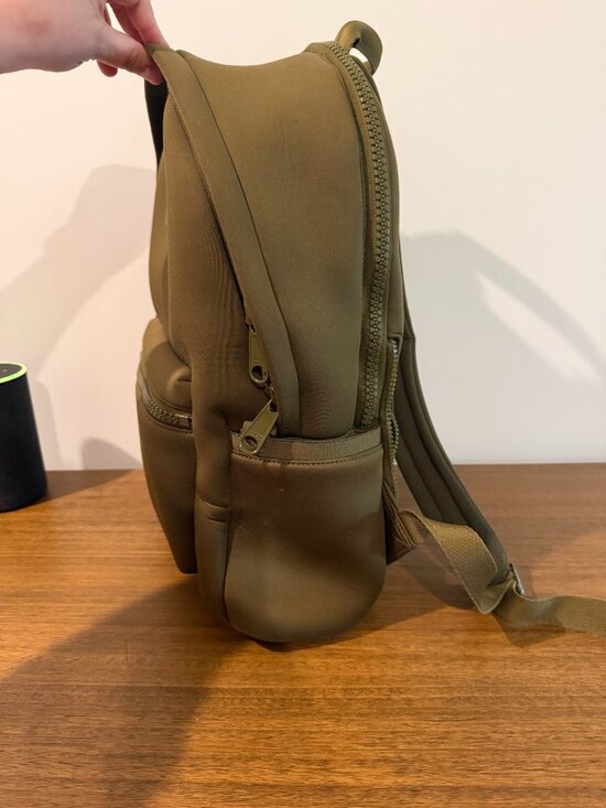 Dagne Dover Large Dakota Neoprene Backpack Dark Moss Olive Green + Dust Bag